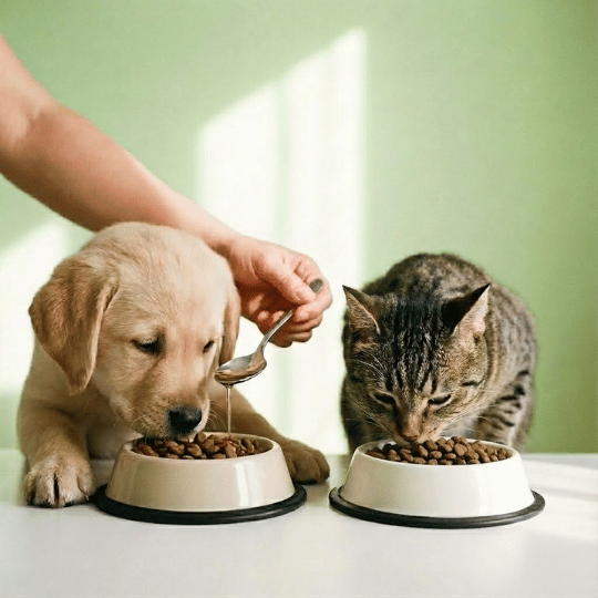 Bienfaits huile saumon chien et chat complément alimentaire