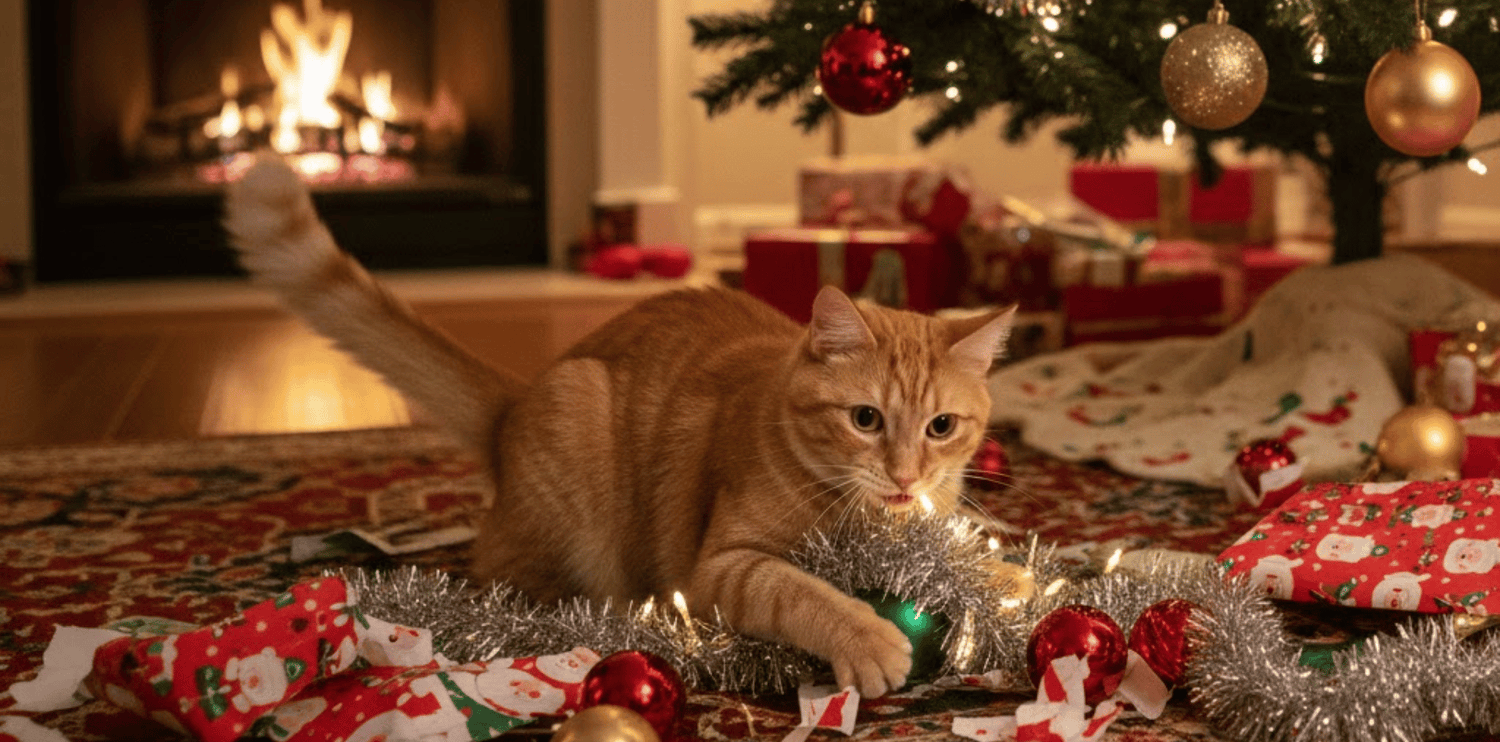 chat-sapin-noel-danger-alimentation-friandises