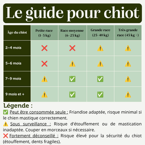 Barre dentaire naturelle chien mastication anti-tartre chiot