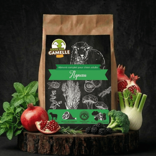 Croquettes sans céréales 65% d'Agneau Elevé à l'herbe - Chien Moyenne race