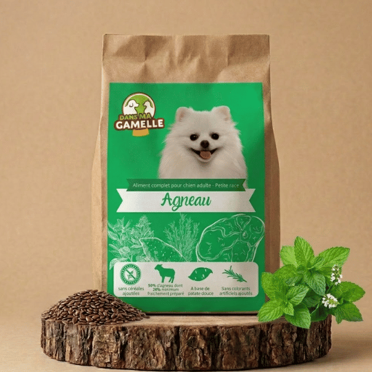 Croquettes petit chien sans céréales agneau dansmagamelle