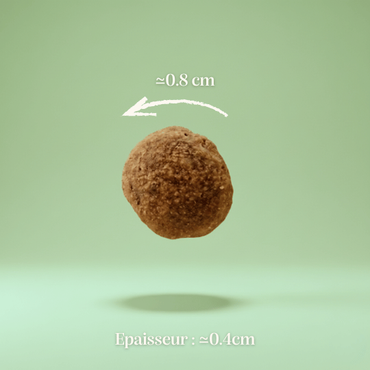 taille de croquettes petit chien adulte agneau sans céréales