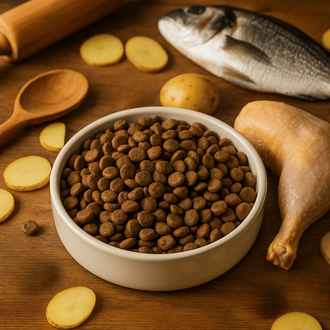 Croquettes sans céréales au Poulet avec du Thon et du Saumon - Chats adultes stérilisés