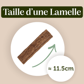 Lamelles de venaison pour chien et chat friandise appétante taille