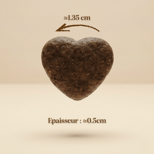 Taille croquettes cœur contrôle du poids et articulation sans céréales chien adulte